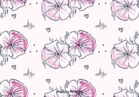 Hand Drawn Petunia Pattern Vector