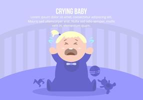 Crying Baby Girl Background vector