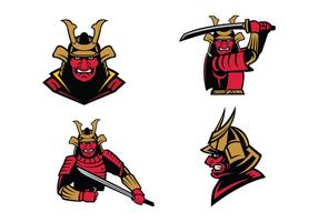 Samurai Warrior Mascot Vector