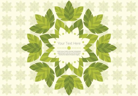 Green Leaf Daun Background Vector