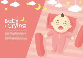 Crying Baby Peach Vector