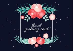 Free Vector Spring Flower Greeting Card