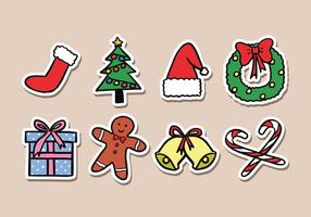 Christmas Sticker Icons vector