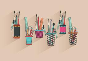 Fun Colorful Pen Holder Vectors