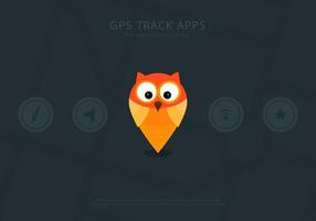 Owl GPS Location UI Vector Elements 