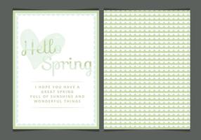 Vector de la tarjeta de felicitación de primavera