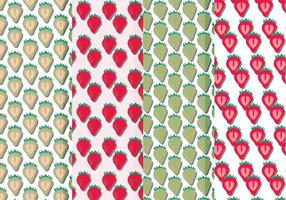 Vector Seamless Patterns of Strawberries