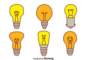 Hand Drawn Bulb Collection Vectors
