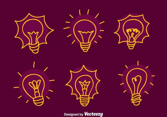 Sketch Light Bulb Vectors