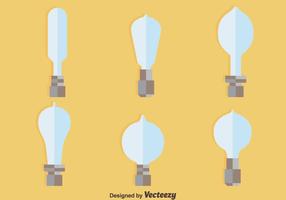 Flat Light Bulb Vectors