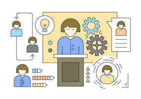 Illustration About Employee Organization in Vector