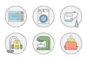 Free Linear Style Household Objects vector