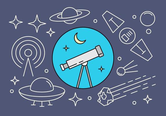 Free Linear Space Vector Icons