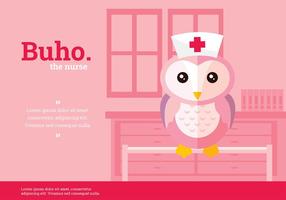 Buho Nurse Character Vector