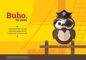 Buho pirata vector de caracteres