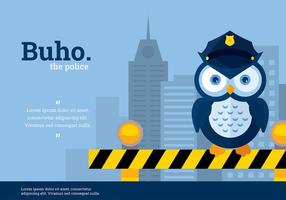 Buho Police Character Vector