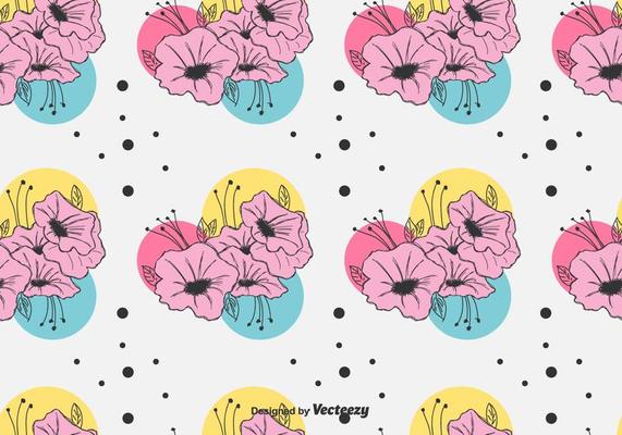 Colorful Petunia Pattern Vector