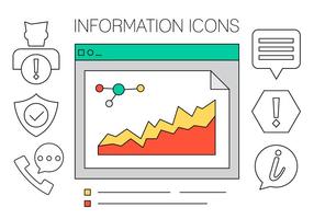 Iconos de información Conjunto de vector