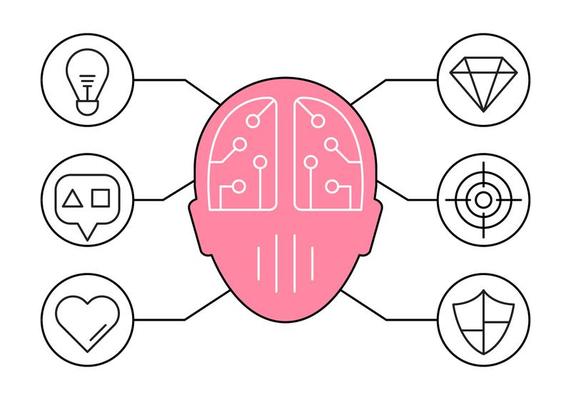 Illustration of Brainstorming and Ideas Icons