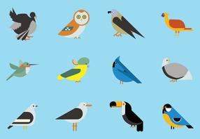 Las aves Icon Collection vector