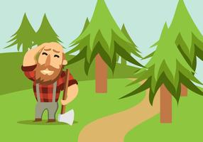 Lumberjack With Axe vector