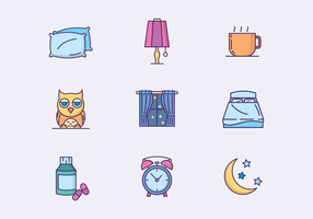 Sleeping Icons vector