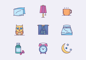 Iconos gratis para dormir vector