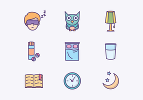 Iconos gratis para dormir vector