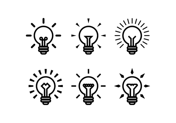 Bulbs Ampoule Vector Icon Set