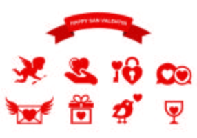 Icons Of Happy San Valentin  vector