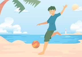 Beach Soccer Shooting Vector