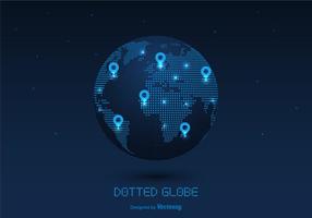 Modern Dotted Globe Vector
