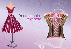 Retro Corset Background vector