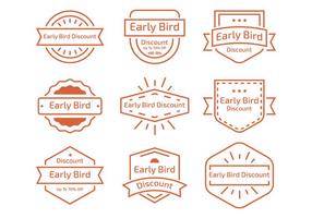 Early Bird Line Label vector