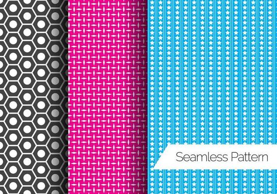 Three Seamless Pattern Vectors