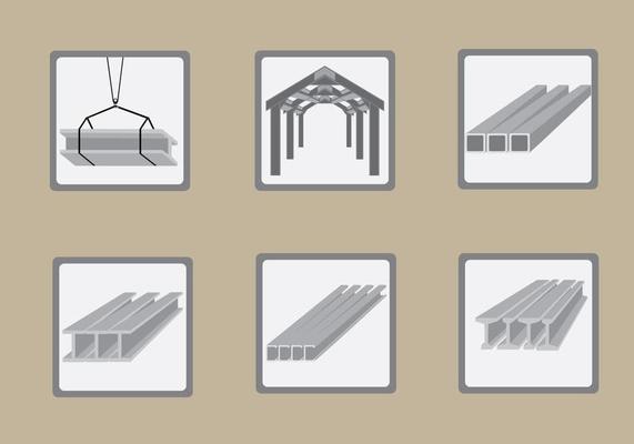 Steel Beam Construction Illustration Vector