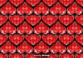 Geometric Hearts Seamless Vector Pattern