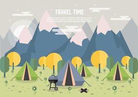 Camping Landscape Vector Forest