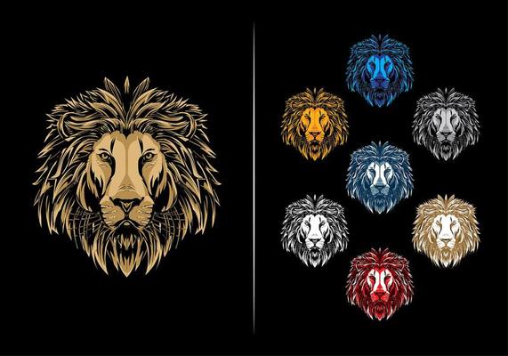 Bold symmetrical lion head t-shirt graphic