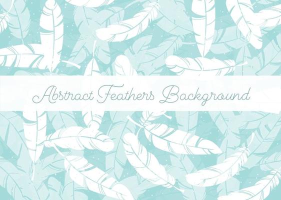 Blue Feathers Vector Background