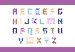 Stitched Letter Vector Pack