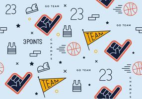 Free Basket Ball Pattern Vector