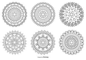 Abstract Flower Shapes vector