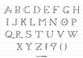 Dibujado a mano la colección del alfabeto incompletos