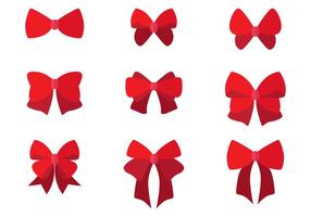 Set of Flat Hair Ribbons vector