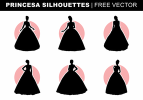 Princesa Silhouettes Free Vector