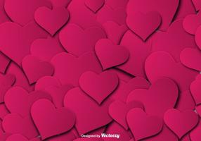 Los corazones de color rosa sin patrón - Vector