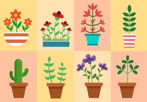 Las plantas libres y vector de las flores