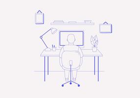 Work Desk Illustration