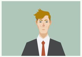 Headshot of Smiling Young Businessman Vector